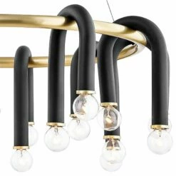 Mitzi Whit 28 3/4"W 20-Light Aged Brass And Black Chandelier -Lighting Sales Shop mitzi whit 28 and three quarter inchw 20 light aged brass and black chandelier 88f33views1