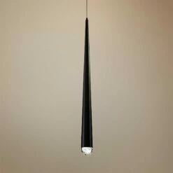 Modern Forms Cascade 19" High Matte Black LED Mini Pendant