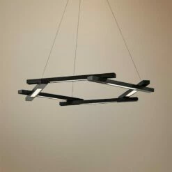 Modern Forms Metric 28" Wide Black 6-Light Modern LED Pendant