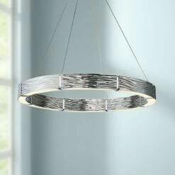 Modern Forms Zelda 29"W Polished Nickel 8-Light LED Pendant