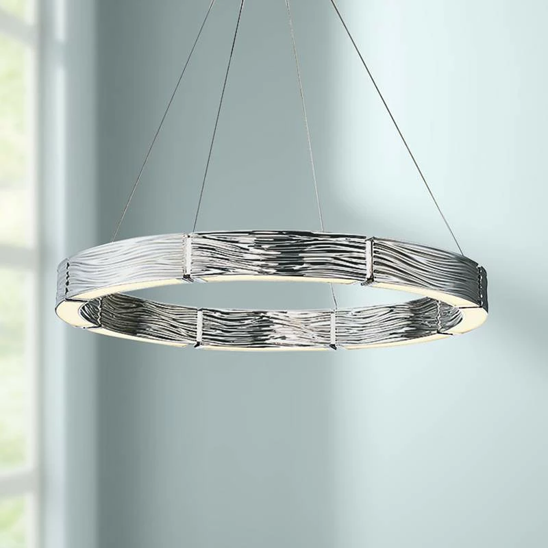 Modern Forms Zelda 29"W Polished Nickel 8-Light LED Pendant 3 Modern Forms Zelda 29"W Polished Nickel 8-Light LED Pendant