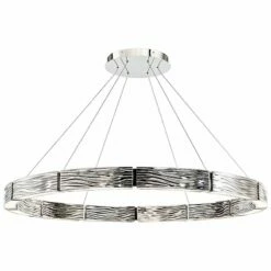 Lighting Sales Shop 42 Modern Forms Zelda 48"W Polished Nickel 12-Light LED Pendant