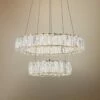 Monroe 17 3/4" Wide Gold And Crystal 2-Tier LED Chandelier