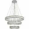Monroe 31 1/2" Wide Chrome 3-Ring LED Chip Pendant -Lighting Sales Shop monroe 31 and one half inch wide chrome 3 ring led chip pendant 43m18