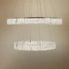 Monroe 31 1/2" Wide Gold And Crystal 2-Tier LED Chandelier -Lighting Sales Shop monroe 31 and one half inch wide gold and crystal 2 tier led chandelier 78k71cropped