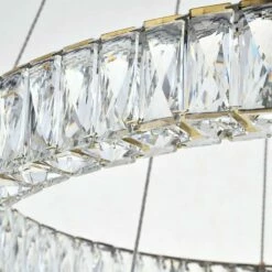 Monroe 31 1/2" Wide Gold And Crystal 2-Tier LED Chandelier -Lighting Sales Shop monroe 31 and one half inch wide gold and crystal 2 tier led chandelier 78k71views2