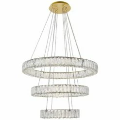 Monroe 31 1/2" Wide Gold And Crystal 3-Tier LED Chandelier 10 Monroe 31 1/2" Wide Gold And Crystal 3-Tier LED Chandelier -Lighting Sales Shop monroe 31 and one half inch wide gold and crystal 3 tier led chandelier 78k79views1