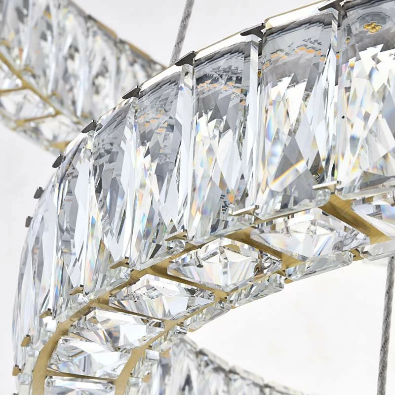 Monroe 31 1/2" Wide Gold And Crystal 3-Tier LED Chandelier 6 Monroe 31 1/2" Wide Gold And Crystal 3-Tier LED Chandelier - Image 4
