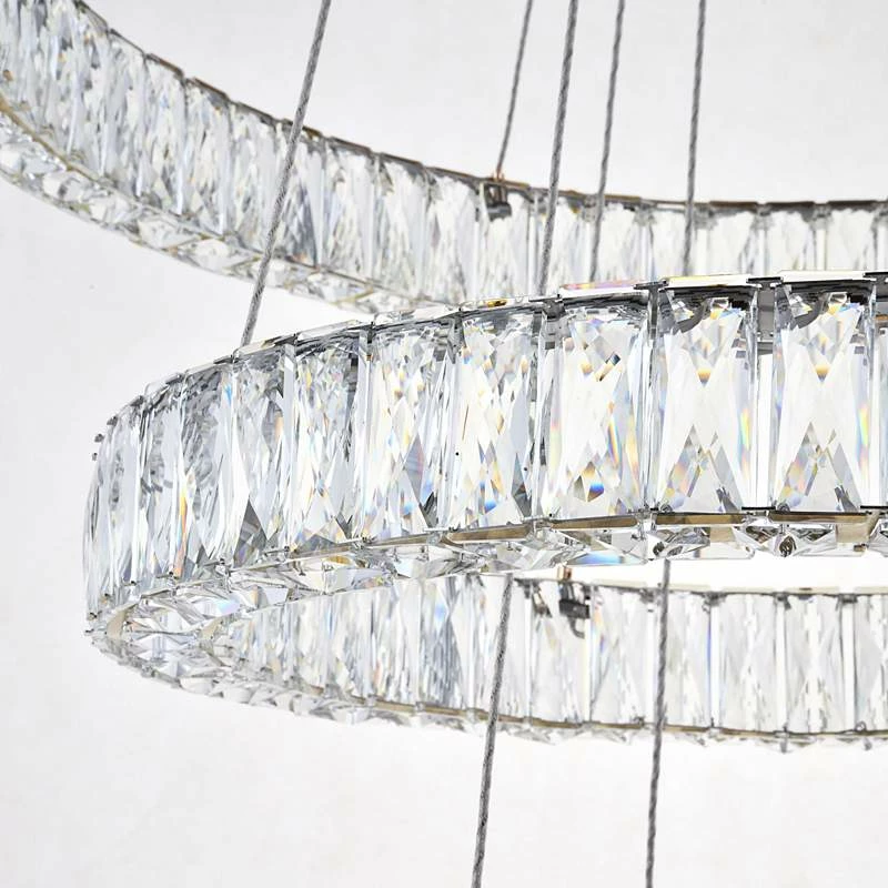 Monroe 31 1/2" Wide Gold And Crystal 3-Tier LED Chandelier 7 Monroe 31 1/2" Wide Gold And Crystal 3-Tier LED Chandelier - Image 5