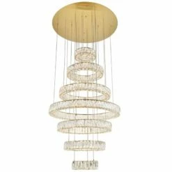 Monroe 34" Wide Gold And Crystal 7-Tier LED Chandelier 10 Monroe 34" Wide Gold And Crystal 7-Tier LED Chandelier -Lighting Sales Shop monroe 34 inch wide gold and crystal 7 tier led chandelier 77h97views1