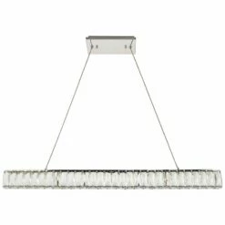 Monroe 38 3/4" Wide Crystal LED Kitchen Island Light Pendant