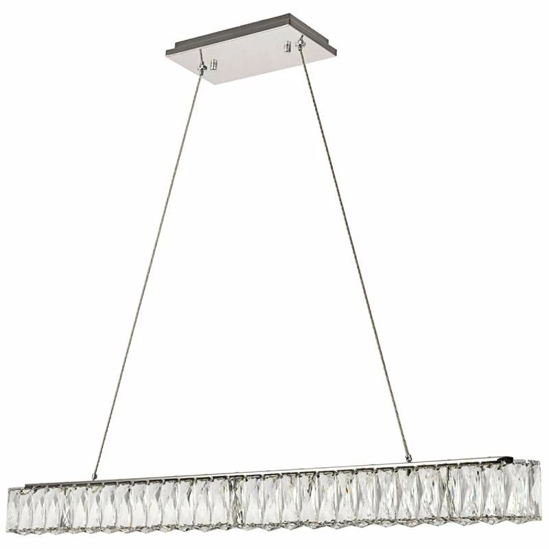 Monroe 38 3/4" Wide Crystal LED Kitchen Island Light Pendant 4 Monroe 38 3/4" Wide Crystal LED Kitchen Island Light Pendant - Image 2