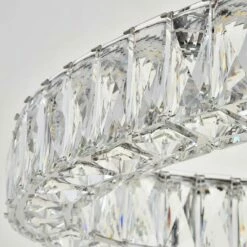 Monroe 41" Wide Chrome And Crystal 2-Tier LED Ring Chandelier -Lighting Sales Shop monroe 41 inch wide chrome and crystal 2 tier led ring chandelier 77h90views2