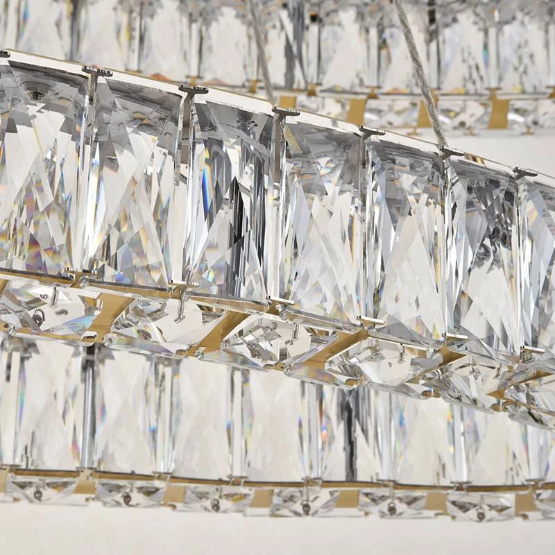 Monroe 41" Wide Gold And Crystal 2-Tier Oval LED Chandelier 6 Monroe 41" Wide Gold And Crystal 2-Tier Oval LED Chandelier - Image 4