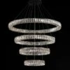 Monroe 42" Wide Chrome And Crystal 4-Tier LED Chandelier -Lighting Sales Shop monroe 42 inch wide chrome and crystal 4 tier led chandelier 77h98cropped