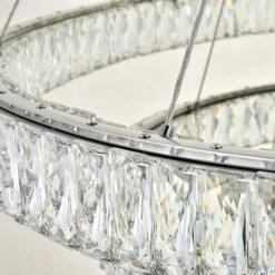 Monroe 42" Wide Chrome And Crystal 4-Tier LED Chandelier -Lighting Sales Shop monroe 42 inch wide chrome and crystal 4 tier led chandelier 77h98views3