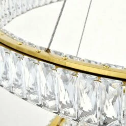 Monroe 42" Wide Gold And Crystal 2-Tier LED Ring Chandelier -Lighting Sales Shop monroe 42 inch wide gold and crystal 2 tier led ring chandelier 79x03views2