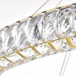 Monroe 42" Wide Gold And Crystal 2-Tier LED Ring Chandelier -Lighting Sales Shop monroe 42 inch wide gold and crystal 2 tier led ring chandelier 79x03views3