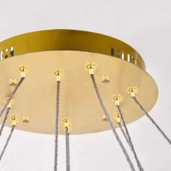 Monroe 42" Wide Gold And Crystal 2-Tier LED Ring Chandelier -Lighting Sales Shop monroe 42 inch wide gold and crystal 2 tier led ring chandelier 79x03views4