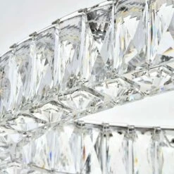 Monroe 48" Wide Chrome And Crystal 2-Tier Oval LED Chandelier -Lighting Sales Shop monroe 48 inch wide chrome and crystal 2 tier oval led chandelier 78k89views2