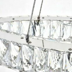 Monroe 48" Wide Chrome And Crystal 2-Tier Oval LED Chandelier -Lighting Sales Shop monroe 48 inch wide chrome and crystal 2 tier oval led chandelier 78k89views3