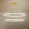 Monroe 48" Wide Gold And Crystal 2-Tier Oval LED Chandelier 2 Monroe 48" Wide Gold And Crystal 2-Tier Oval LED Chandelier -Lighting Sales Shop monroe 48 inch wide gold and crystal 2 tier oval led chandelier 78k97cropped