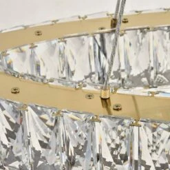 Monroe 48" Wide Gold And Crystal 2-Tier Oval LED Chandelier -Lighting Sales Shop monroe 48 inch wide gold and crystal 2 tier oval led chandelier 78k97views3