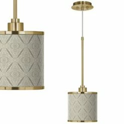 Moroccan Diamonds Giclee Gold Mini Pendant Light