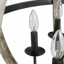 Navejo 27" Wide Antique Wood 6-Light Globe Chandelier 9 Navejo 27" Wide Antique Wood 6-Light Globe Chandelier -Lighting Sales Shop navejo 27 inch wide antique wood 6 light globe chandelier 498e5views2