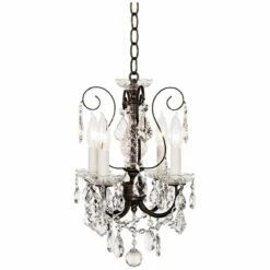 New Orleans 12" Wide Bronze Hand-Cut Crystal Mini Chandelier -Lighting Sales Shop new orleans 12 inch wide bronze hand cut crystal mini chandelier 56258