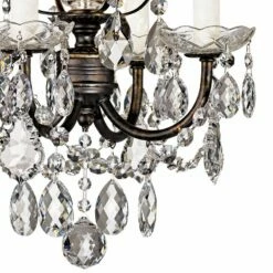 New Orleans 12" Wide Bronze Hand-Cut Crystal Mini Chandelier -Lighting Sales Shop new orleans 12 inch wide bronze hand cut crystal mini chandelier 56258views1