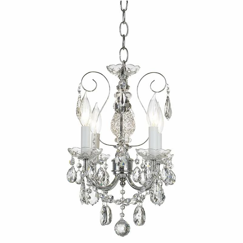 New Orleans 12" Wide Silver Hand-Cut Crystal Mini Chandelier 4 New Orleans 12" Wide Silver Hand-Cut Crystal Mini Chandelier - Image 2