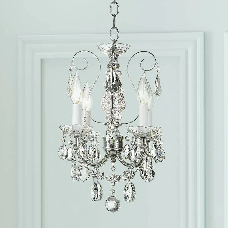 New Orleans 12" Wide Silver Hand-Cut Crystal Mini Chandelier 3 New Orleans 12" Wide Silver Hand-Cut Crystal Mini Chandelier