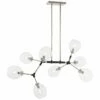 Nexpo 41" Wide Brushed Nickel And Black 8-Light Chandelier -Lighting Sales Shop nexpo 41 inch wide brushed nickel and black 8 light chandelier 58d88