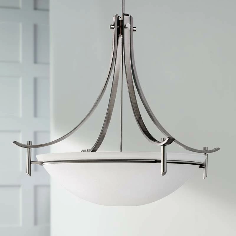 Olympia Collection Pewter 36" Wide Pendant Light 3 Olympia Collection Pewter 36" Wide Pendant Light