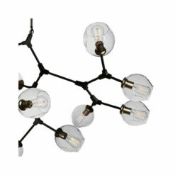 Organic 55" Wide Black And Vintage Brass 12-Light Chandelier -Lighting Sales Shop organic 55 inch wide black and vintage brass 12 light chandelier 35t25views1