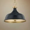 Painted No.1 18"W Aged Brass Pendant With Darkest Blue Shade 2 Painted No.1 18"W Aged Brass Pendant With Darkest Blue Shade -Lighting Sales Shop painted no 1 18 inchw aged brass pendant with darkest blue shade 65e02cropped