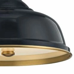 Painted No.1 18"W Aged Brass Pendant With Darkest Blue Shade -Lighting Sales Shop painted no 1 18 inchw aged brass pendant with darkest blue shade 65e02views1