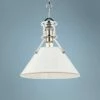 Painted No.2 9 1/2"W Nickel Mini Pendant W/ Off-White Shade -Lighting Sales Shop painted no 2 9 and one half inchw nickel mini pendant w off white shade 65e19cropped