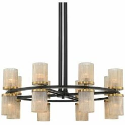 Palais 35 1/2" Wide Matte Black Brass 16-Light Chandelier -Lighting Sales Shop palais 35 and one half inch wide matte black brass 16 light chandelier 668c2