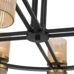 Palais 35 1/2" Wide Matte Black Brass 16-Light Chandelier -Lighting Sales Shop palais 35 and one half inch wide matte black brass 16 light chandelier 668c2views2