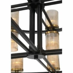 Palais 48" Wide Black Amber Glass 40-Light 2-Tier Chandelier -Lighting Sales Shop palais 48 inch wide black amber glass 40 light 2 tier chandelier 667c2views2