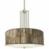 Paper Bark Carey 24" Brushed Nickel 4-Light Chandelier