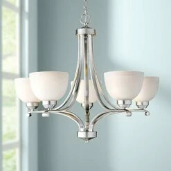 Paradox Brushed Nickel 27" Wide 5-Light Chandelier
