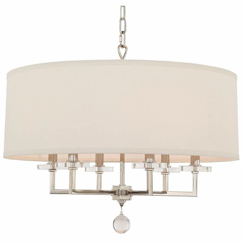 Paxton 25 3/4" Wide Polished Nickel 6-Light Chandelier 4 Paxton 25 3/4" Wide Polished Nickel 6-Light Chandelier - Image 2