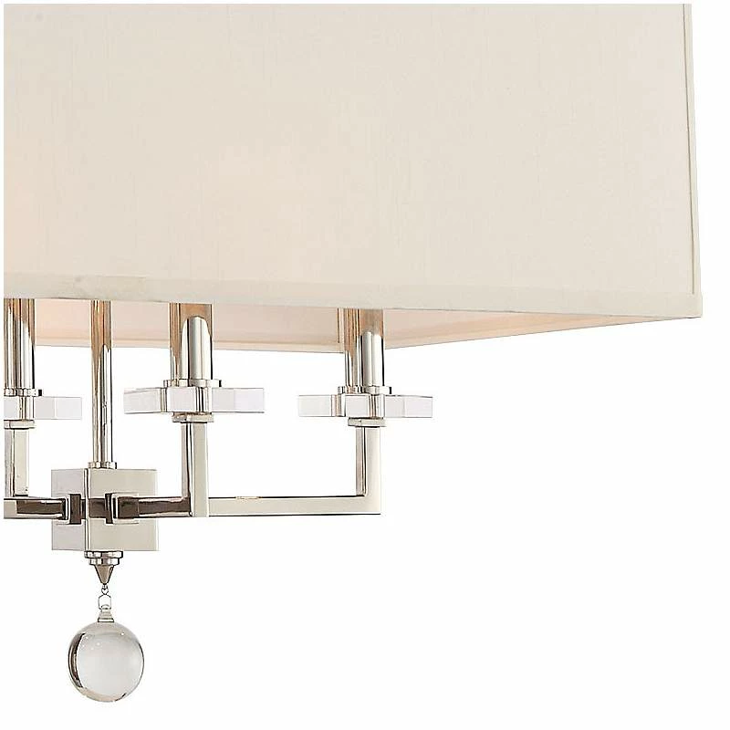 Paxton 38"W Polished Nickel Kitchen Island Light Chandelier 5 Paxton 38"W Polished Nickel Kitchen Island Light Chandelier - Image 3
