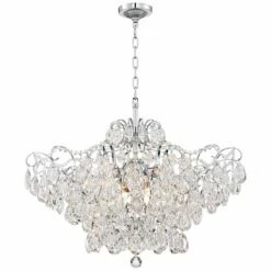 Petunia 28" Wide Chrome Crystal Chandelier 10 Petunia 28" Wide Chrome Crystal Chandelier -Lighting Sales Shop petunia 28 inch wide chrome crystal chandelier 14a17