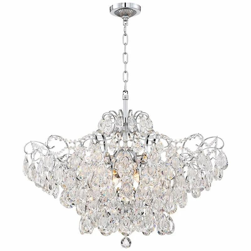 Petunia 28" Wide Chrome Crystal Chandelier 5 Petunia 28" Wide Chrome Crystal Chandelier - Image 3