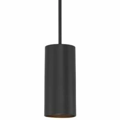 Pilson 4 1/2" Wide Matte Black LED Mini Pendant