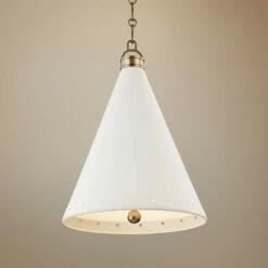 Plaster No.1 15" Wide Aged Brass Pendant Light
